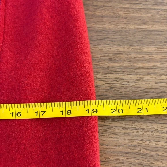 MaxMara Red 100% Virgin Wool Pencil Skirt M *Flaw - Picture 9 of 11